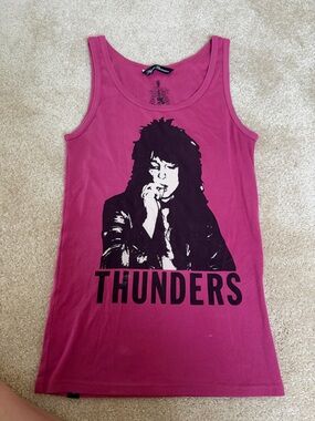 Hysteric glamour Magenta 'Thunders' Graphic Tank Top